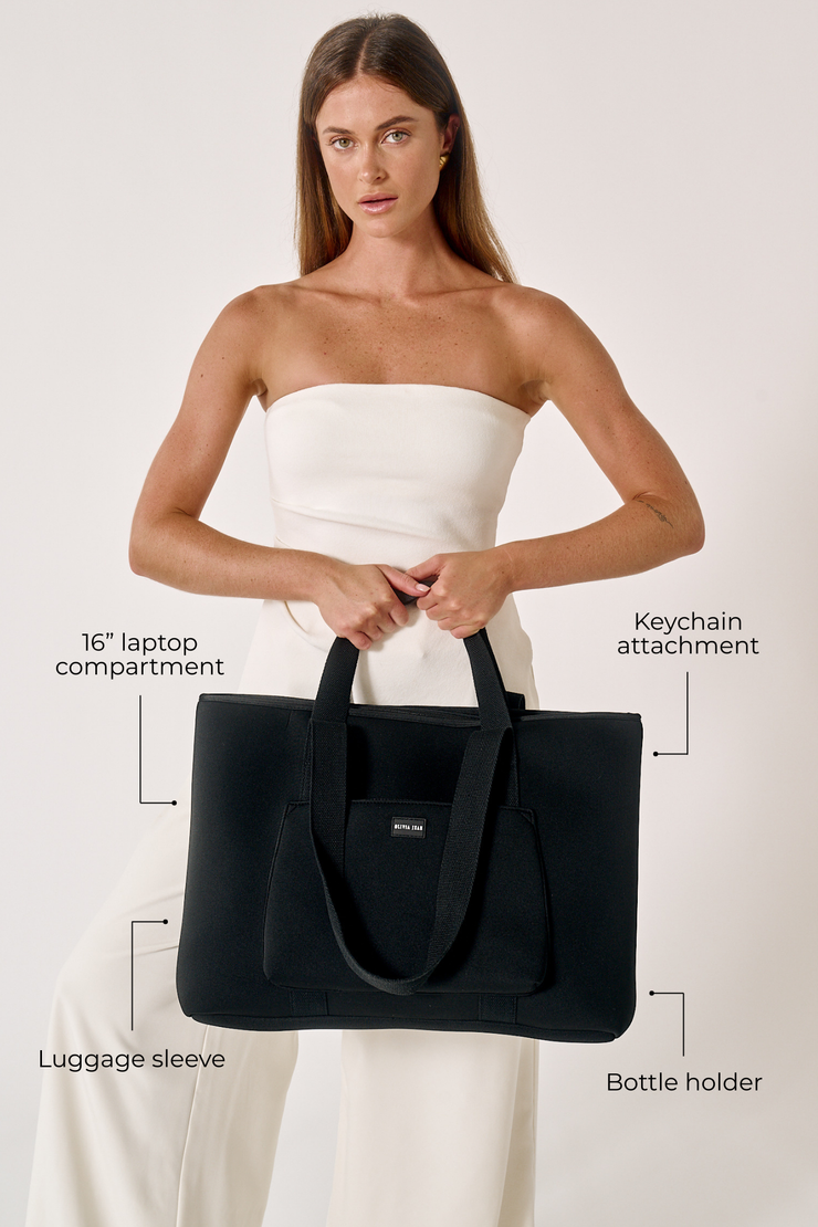 Rover (Black) XL Neoprene Tote - With Zip Closure (PRE-ORDER)