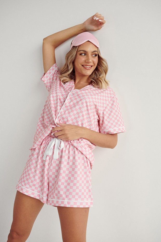 Amor Pyjama Set - Pink Gingham
