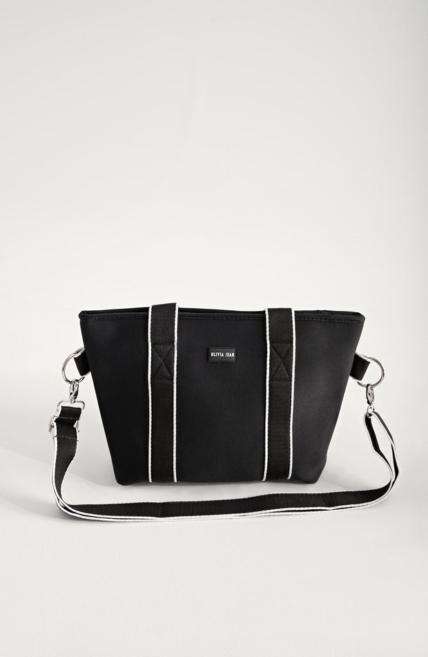 Harper (Black) Neoprene Tote/Crossbody Bag