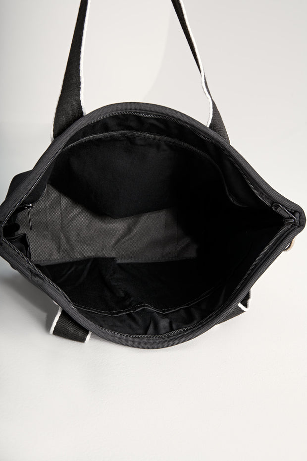 Harper (Black) Neoprene Tote/Crossbody Bag
