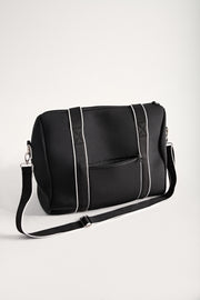 Alexis (Black) Weekender Neoprene Bag- With Zip Closure