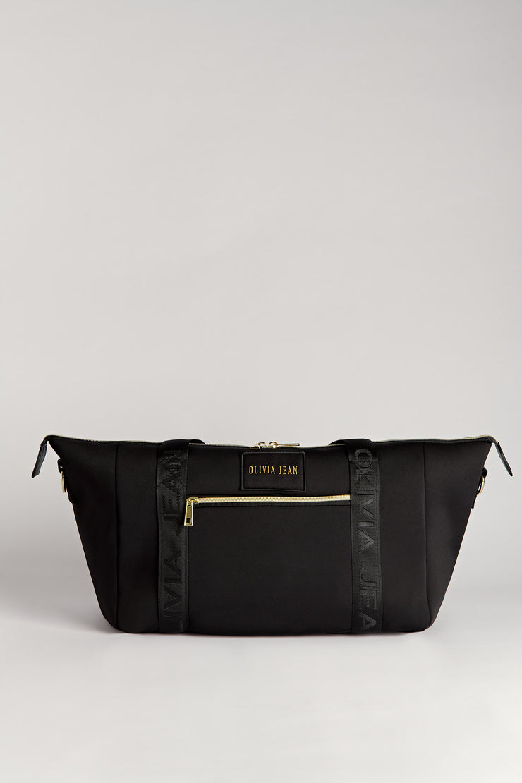 Level Up (Black) Weekender Neoprene Bag- With Zip Closure