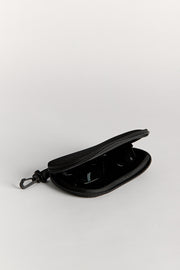 Ribbed Black Neoprene Sunglasses Case- With Zip