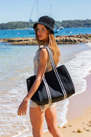 Aria (Black) Nappy/Gym/Beach Neoprene Tote Bag
