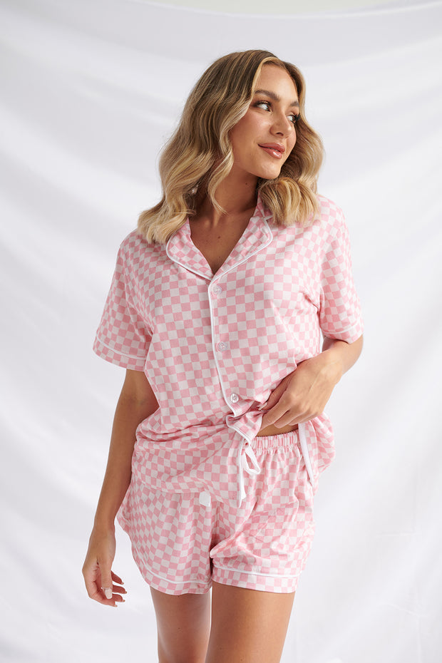 Amor Pyjama Set - Pink Gingham